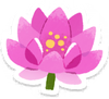 Lifelog artwork of a red water lily from Pikmin Bloom.