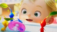 A scene from Close to you, when the baby sees their pacifier with Pikmin around it.