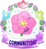 Helleborus Community Day badge from Pikmin Bloom.