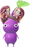 A Purple Special Decor Pikmin with Klompen Keychain decor from Pikmin Bloom.