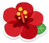 Lifelog artwork of a red hibiscus from Pikmin Bloom.