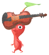 Lifelog artwork of a Red Special Decor Pikmin with Tiny Instrument: Orchestra decor from Pikmin Bloom.
