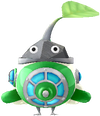 A Rock Special Decor Pikmin with Pikmin 4 Spaceship decor from Pikmin Bloom.