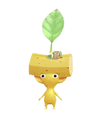 An animation of a Yellow Pikmin with a Banana from Pikmin Bloom.
