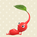 A Red Pikmin relaxing in leaf stage.