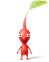 The artwork of Red Pikmin used on Play Nintendo.