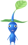 A Blue Decor Pikmin with Weather (Rain) decor, based on the weather conditions.