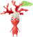 A Red Special Decor Pikmin with Coral decor from Pikmin Bloom.