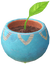 Icon of the ice blue seedling in Pikmin Bloom.