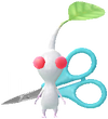 A White Hair Salon Decor Pikmin with Scissors decor from Pikmin Bloom.