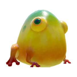 Artwork of a Yellow Wollyhop from Pikmin 4.