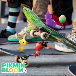 Promotional image for the Fingerboard Decor Pikmin event.