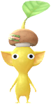 A Yellow Supermarket Decor Pikmin with Mushroom decor from Pikmin Bloom.