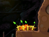 The first Yellow Pikmin found in Cavern of Confusion.