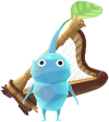 An Ice Special Decor Pikmin with Tiny Instrument: Orchestra decor from Pikmin Bloom.