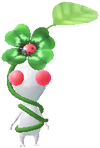 A White Park Decor Pikmin with Four-Leaf Clover decor from Pikmin Bloom.