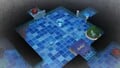 An Insect Condo, a crystal wall, a Dwarf Frosty Bulborb, a Frosty Bulborb, a paper bag, an ice gate, an ice block, and the entrance to the next sublevel.