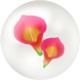 Icon for red calla lily nectar from Pikmin Bloom.