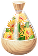 A full jar of yellow orchid cactus petals from Pikmin Bloom.