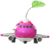 A White Airport Decor Pikmin with Toy Airplane decor from Pikmin Bloom.