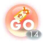 The GO button with the icon of a Mushroom Recharge Ticket.