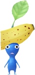 A Blue Supermarket Decor Pikmin with Banana decor from Pikmin Bloom.