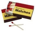 A box with matches from the real world.