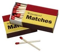 A box of matches from the real world.
