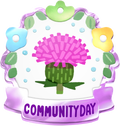 Thistle Community Day badge from Pikmin Bloom.