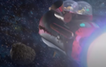 The meteor's near collision with the Hocotate ship, as shown in the opening cutscene of Pikmin 2.