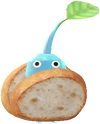 An Ice Bakery Decor Pikmin with Baguette decor from Pikmin Bloom.