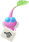 A Winged Special Decor Pikmin with Mahjong Tile decor from Pikmin Bloom.