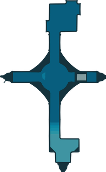 The texture for Drafty Gallery Sublevel 4's radar map in Pikmin 4, rotated to face north.