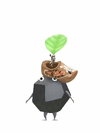 An animation of a Rock Pikmin with Klompen Keychain from Pikmin Bloom.