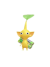 An animation of a Yellow Pikmin with   Battery Pikmin Bloom