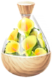 A full jar of yellow calla lily petals from Pikmin Bloom.