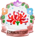 Community Day badge for the Spider Lily Community Day.