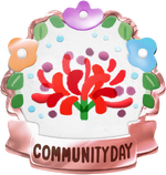 Community Day badge for the Spider Lily Community Day.