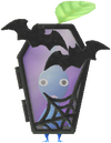 A Blue Special Decor Pikmin with Halloween: Stained Glass decor from Pikmin Bloom.