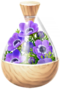 A full jar of blue windflower petals from Pikmin Bloom.