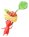 Lifelog artwork of a Red Italian Restaurant Decor Pikmin with Pasta decor from Pikmin Bloom.