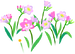 Texture for red freesia flowers on the map in Pikmin Bloom