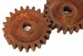 Two rusty gears from the real world.