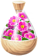 A full jar of red primrose petals from Pikmin Bloom.
