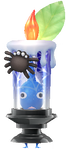 A Blue Special Decor Pikmin with Halloween Light decor from Pikmin Bloom.