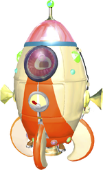 Artwork of the S.S. Dolphin from Pikmin.