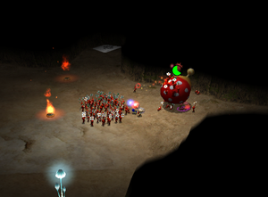 Sublevel 4 of the Hole of Beasts. This screenshot was taken by pausing the game at a certain point where all of the HUD elements were hidden.