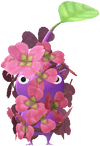 A Purple Park Decor Pikmin with Four-Leaf Clover (Rare) decor from Pikmin Bloom.