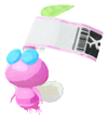 Lifelog artwork of a Winged Airport Decor Pikmin with Luggage Tag decor from Pikmin Bloom.
