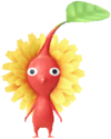 A red Decor Pikmin with the Zoo costume.